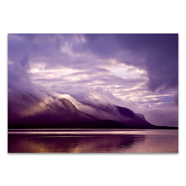 Misty Lake Coast Wall Art Print