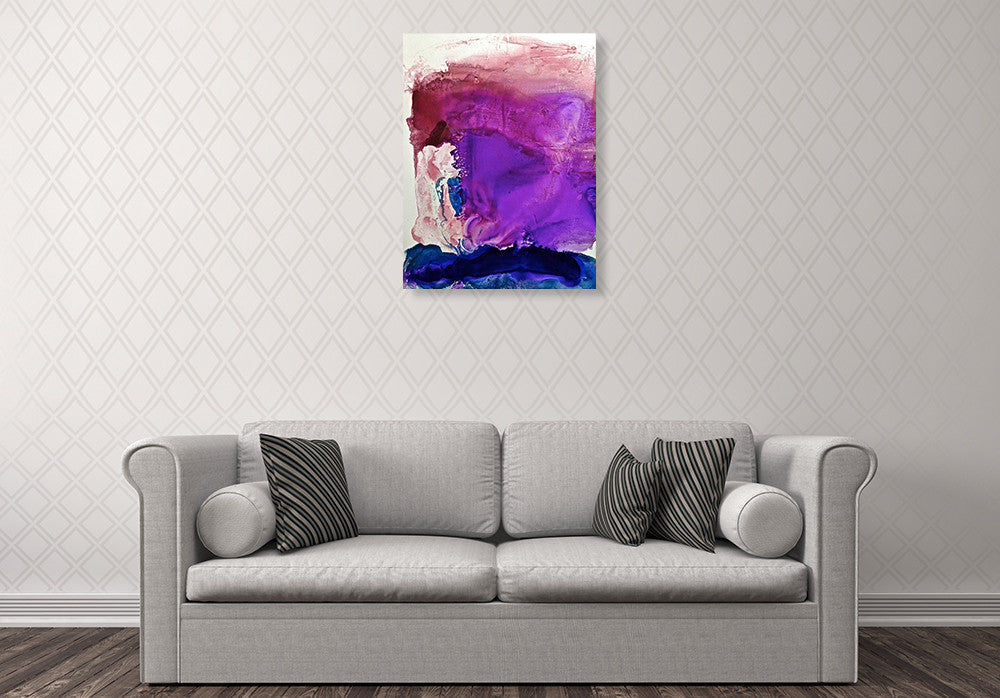 Misty Surreal Ink Flow I Wall Art Print on the wall
