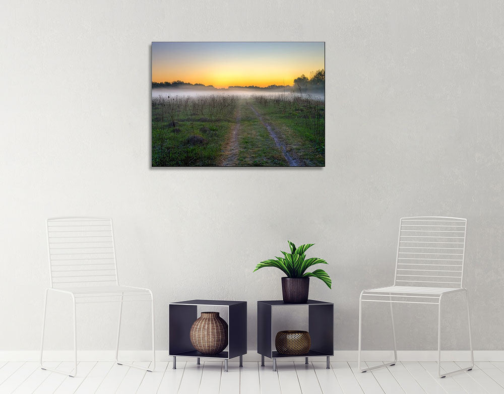 Morning Mist Wall Art Print on the wall