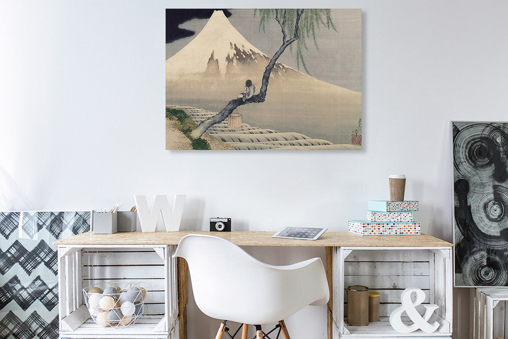 Mount Fuji View Wall Art Print on the wall