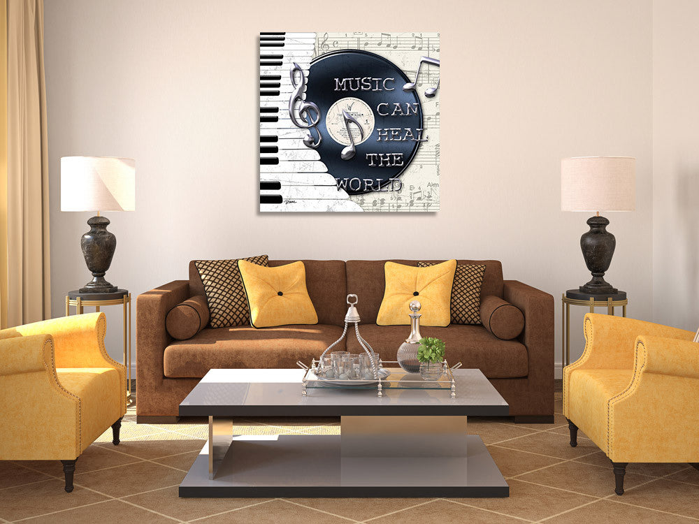 Music Heal the World Wall Print on the wall
