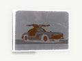 Gullwing in Grey, retro gullwing sports car, stretched canvas wall art print ready to hang