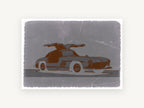 Gullwing in Grey, vintage canvas wall art print, front view