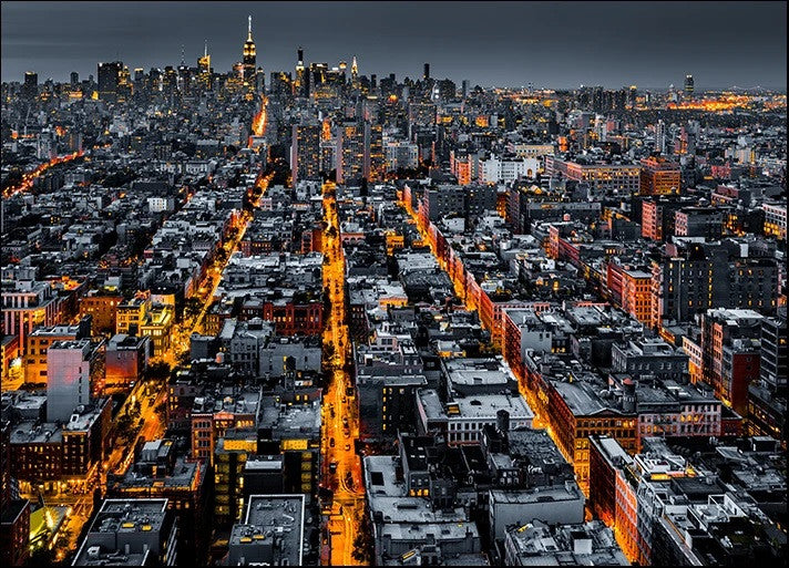 New York City at Night Wall Print