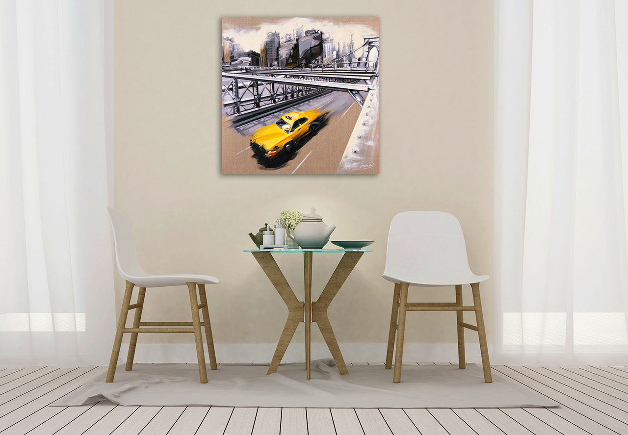 New York Brooklyn Bridge Wall Art Print on the wall