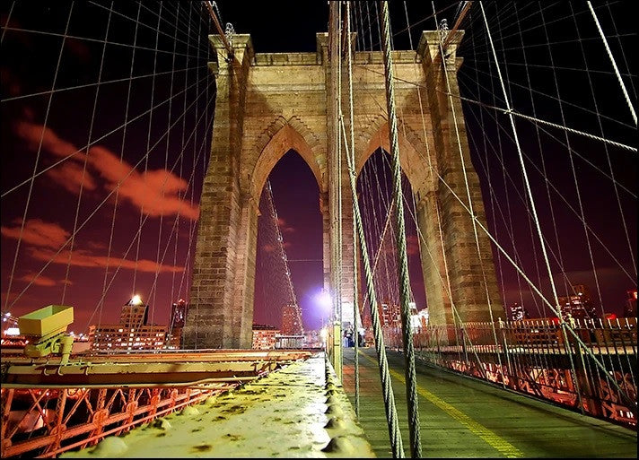 Brooklyn Bridge at Night Wall Print