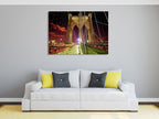 Brooklyn Bridge at Night Wall Print on the wall
