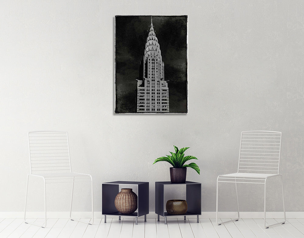 New York Chrysler Building Wall Art Print on the wall