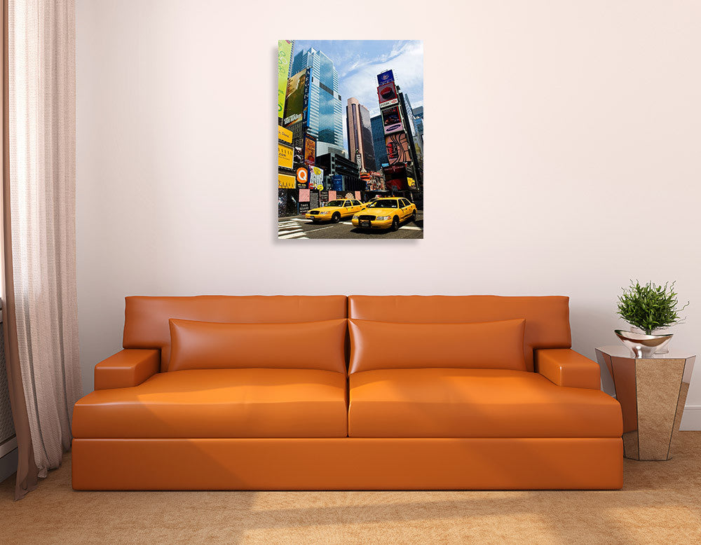 New York City Cab Wall Art Print on the wall
