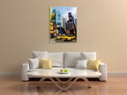 New York City Cab Wall Art Print on the wall