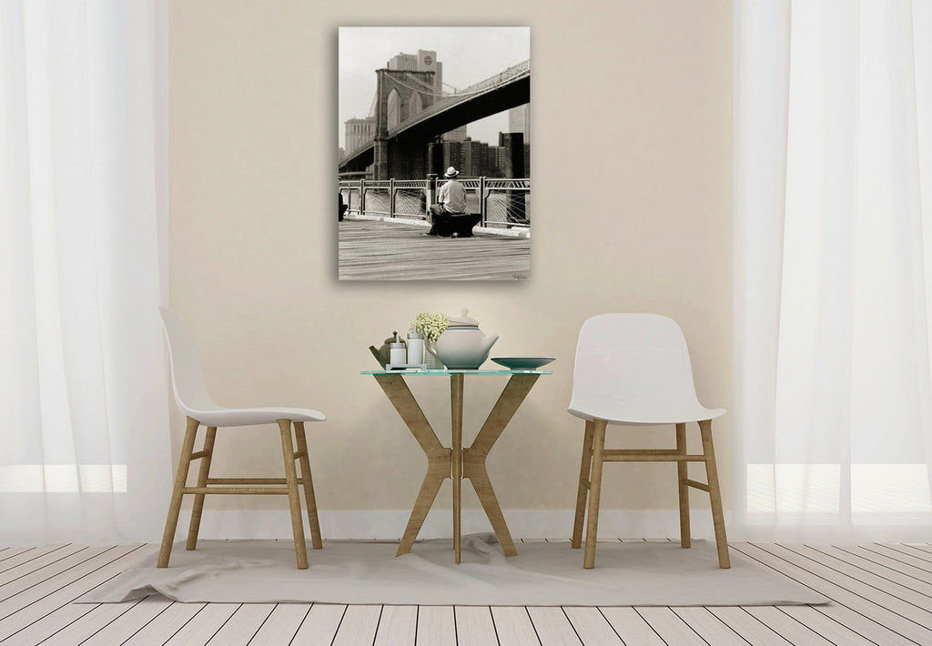 New York Man at the Brooklyn II Wall Art Print on the wall
