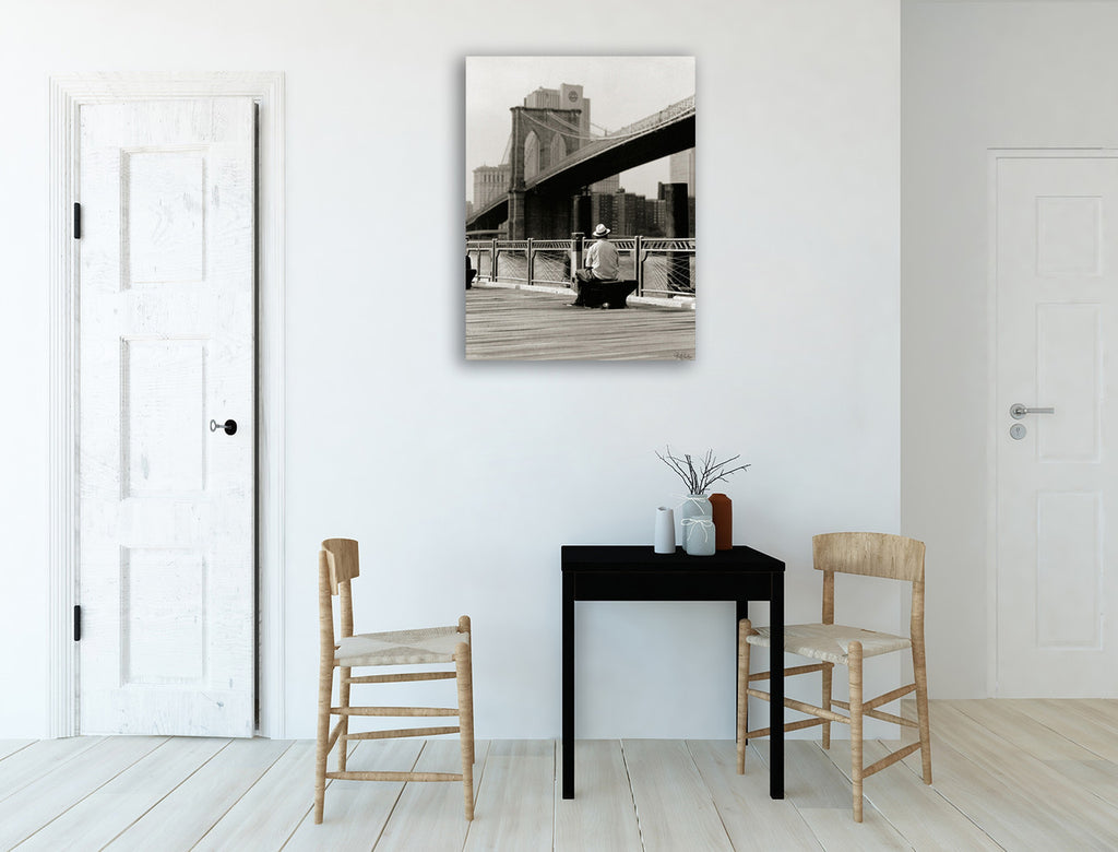 New York Man at the Brooklyn II Wall Art Print on the wall