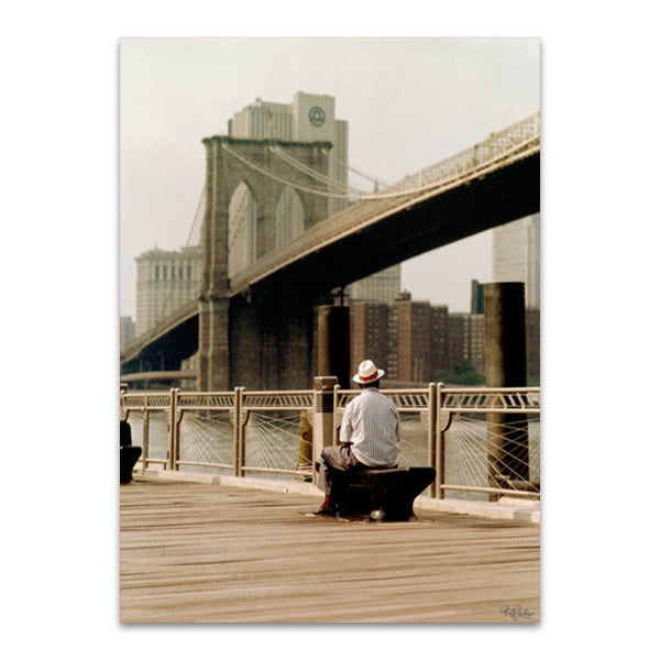 New York Man at the Brooklyn I Wall Art Print