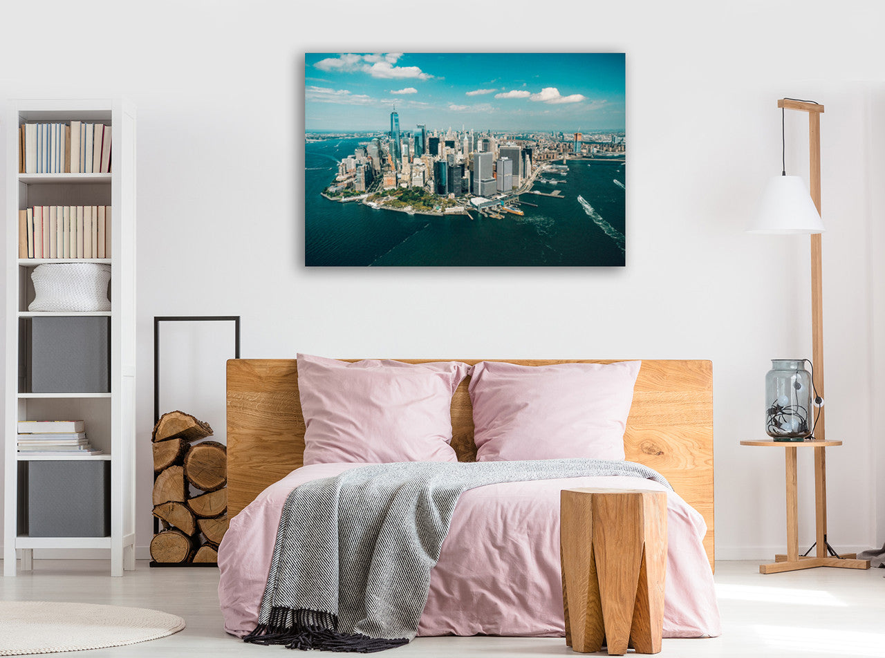 New York Manhattan Wall Art Print on the wall