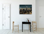 New York Night Wall Art Print on the wall
