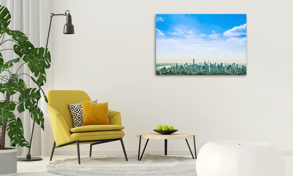 The New York Skyline Wall Art Print on the wall