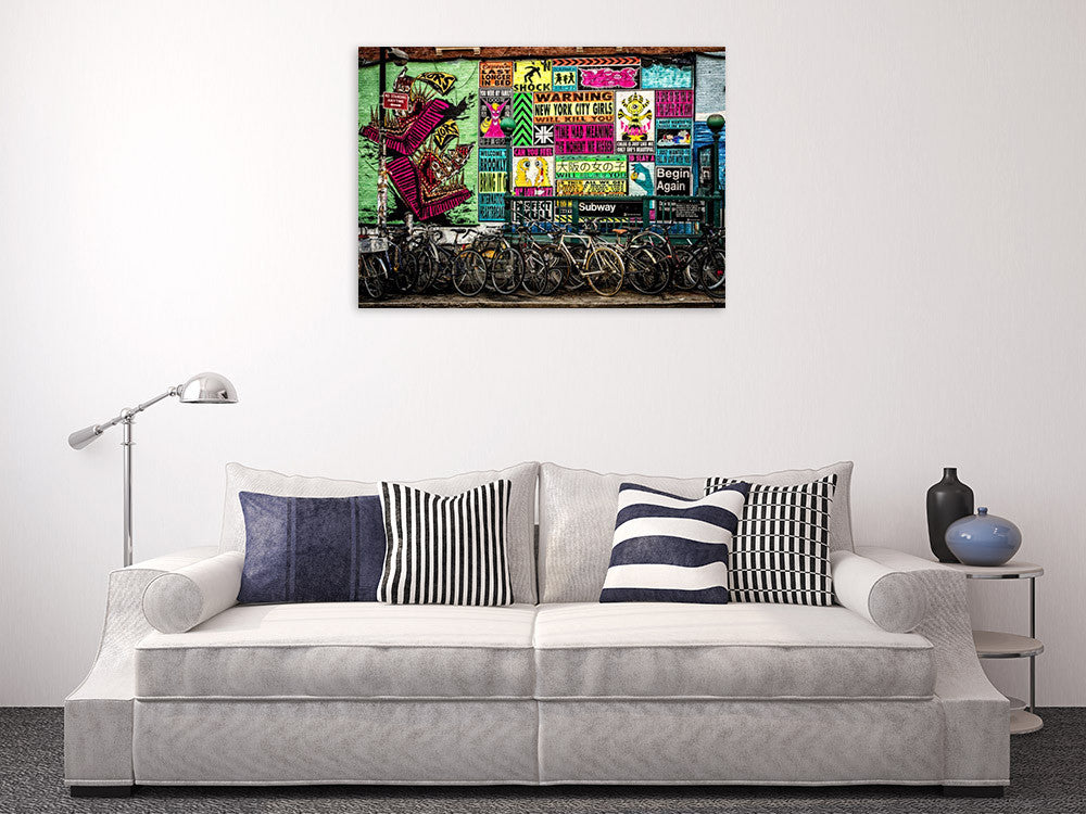 New York Street Wall Art Print on the wall