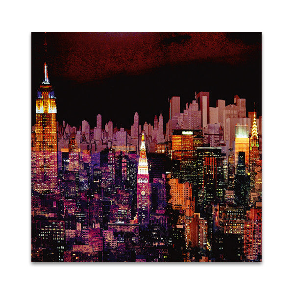 New York by Night Wall Art Print