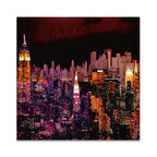 New York by Night Wall Art Print
