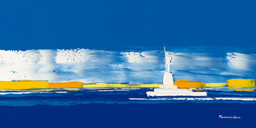  New York in Blue Wall Art Print