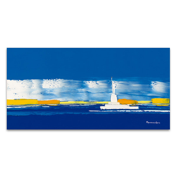  New York in Blue Wall Art Print