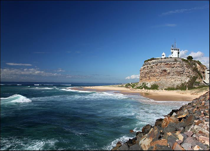 Australia Nobbys Lighthouse Wall Art Print