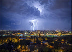 Night City Lightning Wall Art Print 