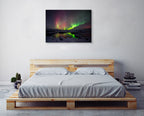 Northern Lights Aurora Borealis Wall Art Print on the wall