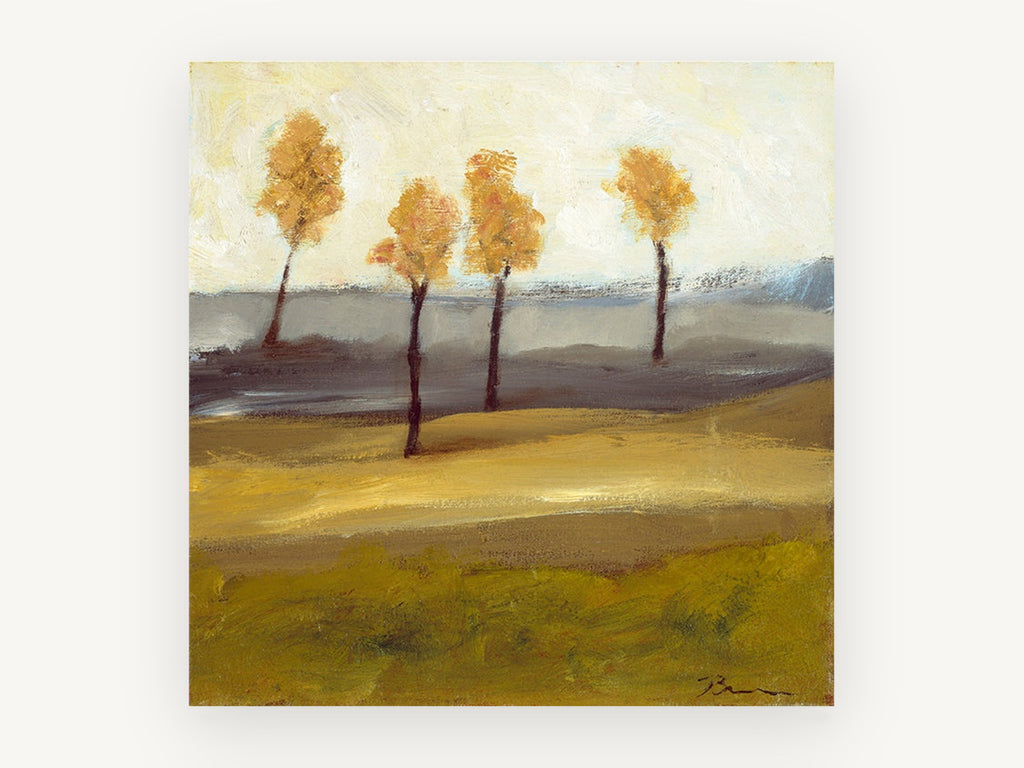 Golden Ridge Sentinels, floral canvas wall art print, front view