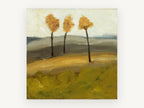 Three Amber Trees, floral canvas wall art print, front view
