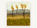 Four Golden Trees, floral canvas wall art print, front view