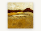 Golden Field Dusk, floral canvas wall art print, front view