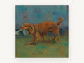 Rope Toy Retriever, vintage canvas wall art print, front view