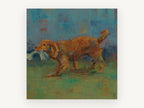 Rope Toy Retriever, vintage canvas wall art print, front view