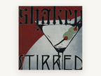 Shaken or Stirred Martini, vintage canvas wall art print, front view