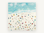Sunbathers on Pale Sand, coastal canvas wall art print, front view