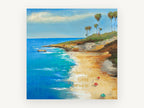 Palm Headland Cove, coastal canvas wall art print, front view