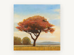Russet Tree at Dusk, floral canvas wall art print, front view