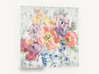 Blue Jar Poppy Bouquet, poppy ranunculus bouquet blue vase watercolour, floral canvas wall art print ready to hang