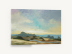 Pale Dunes Morning, coastal dunes sky landscape painting, landscape canvas wall art print ready to hang