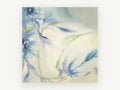 Blue Drift Blooms, floral canvas wall art print, front view