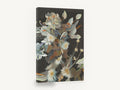 Dusk Bouquet Study, neutral floral bouquet on dark background, floral canvas wall art print ready to hang