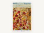 Poppies Beneath the Mesa, floral canvas wall art print, front view