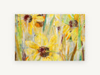 Sunlit Coneflower Layers, floral canvas wall art print, front view