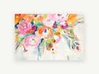 Loose Bloom Bouquet, floral canvas wall art print, front view