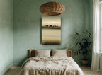 Quiet Treeline Horizon landscape canvas print on the wall of a bedroom