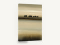 Quiet Treeline Horizon, neutral treeline abstract landscape, landscape canvas wall art print ready to hang