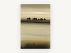Quiet Treeline Horizon, neutral treeline abstract landscape, landscape canvas wall art print, front view