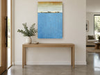 Blue Horizon Line landscape canvas print on the wall of a entry hall