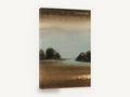 Dusk Inlet Reverie, misty inlet tree abstract landscape, landscape canvas wall art print ready to hang
